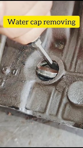 engine block freeze plug removing #how to remove freeze plug engine's block