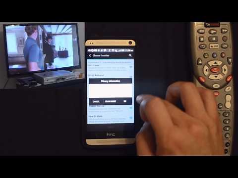 HTC One TV Remote Setup (shown working on TV / Cable Box)