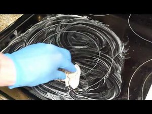 DIY How to clean a glass cooktop make it shine again and remove built up grease and stains