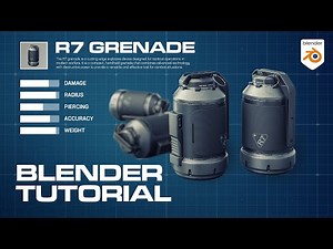 Blender MODELING Tutorial - SciFi Grenade