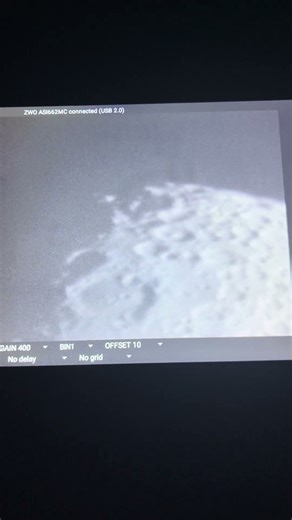 Live view of moon using Celestron Nexstar 4SE and ZWO ASI662MC