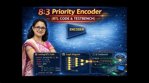8:3 Priority Encoder - (RTL CODE TEST BENCH) | Dr.Leena Bojaraj