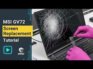 Laptop MSI GV72 Screen Replacement Tutorial / Wymiana matrycy