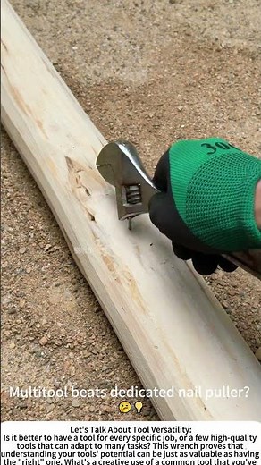 The Multipurpose Pry: Extracting Nails with a Versatile Wrench 🔧