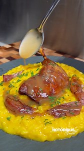 1.9M views · 55K reactions | Duck Confit. Slow cooked, crispy duck with a rich saffron risotto 襤 | Notorious Foodie | Facebook