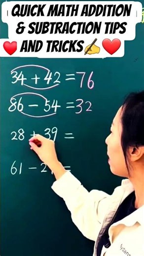 math addition and subtraction tips and tricks ❤️ #math #mathematics #ytshorts #shorts #maths