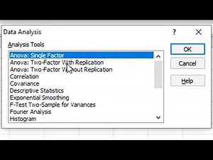 MS Excel Data Analysis Add-Ins Tutorial