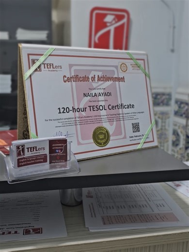 Internationally-recognized 120-hour Online TESOL certificate. TEFLers Academy, Bab Ezzouar, Algiers, Algeria #teacher #english #englishteacher #algeria #algerie🇩🇿