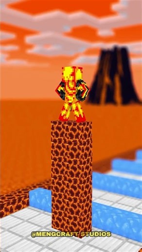 CARGO SKATES RUN With FIRE ENTITY #minecraftshorts #trendingshorts