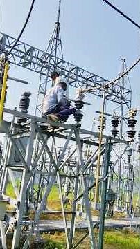 33kV Main Bus Isolator Maintenance Work | Substation Equipment Maintenance #Shorts