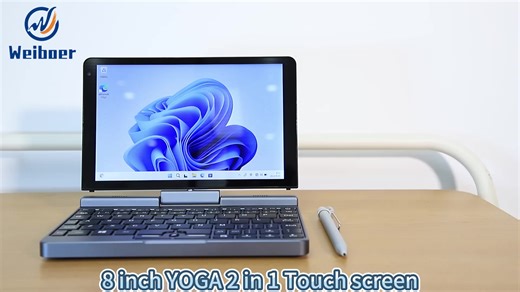 8 Inch Mini Pocket Laptop Tablet 12GB RAM Mini Touch Screen Notebook WIFI6 BT5.2 Custom LOGO New Small Laptops Portable Laptop