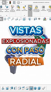 💥🚀 VISTAS EXPLOSIONADAS CON PASO RADIAL: el truco que separa a los que “arman piezas” de los que diseñan como PRO en SolidWorks 🔧🔥 Cuando empiezas a trabajar ensamblajes en SolidWorks, crear una vista explosionada puede sentirse caótico: ❌ Piezas que se desplazan sin orden lógico ❌ Separaciones que atraviesan otras partes ❌ Explosiones que no tienen intención técnica ❌ Y líneas de acción que parecen teletransportes en vez de rutas reales ¿El punto crítico? No dominar el paso radial ni cómo c