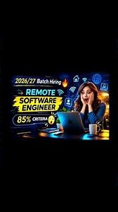 2026 & 2027 Batch Hiring 🔥 Remote Software Engineer Job | 85% Criteria