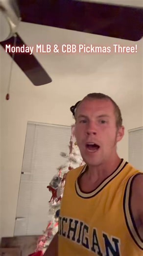 I’m looking for a 6-0 on this Monday morning in the Pickmas Three as I pick the earliest and latest games #MLB of the day and Michigan vs UConn. Every pick I get correct puts an ornament on the tree!