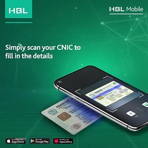 Tired of the long registration process? No need to worry anymore! Just scan your CNIC to fill in the details without manually typing them and get registered in a few minutes! Download now: www.hbl.com/m #HBL #HBLMobile #CNICRegistration | HBL