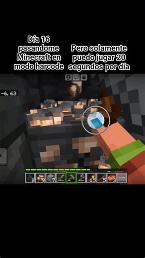 Día 16 pasandome Minecraft en modo harcode pero solamente puedo jugar 20 segundos por día