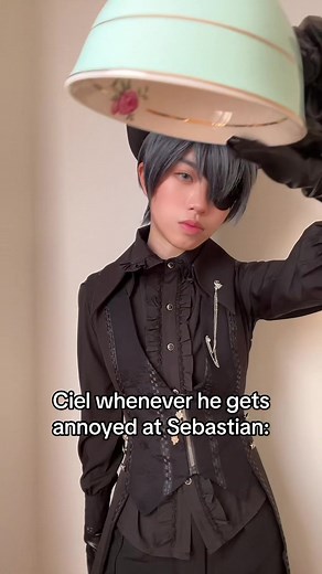 Sebastian Carrying Ciel: Black Butler Cosplay