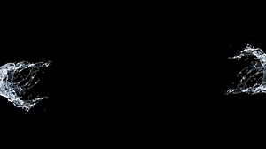 Download Transparent splash of water on black background. Slow motion 3D Illistration. for free