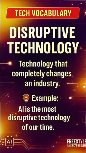Disruptive Technology Advanced Vocabulary for English Learners