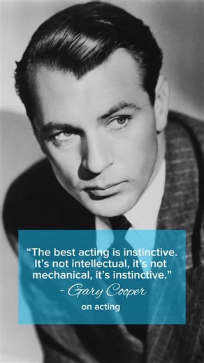 Gary Cooper on Instagram: "For Coop, great acting wasn’t about technique or showmanship. It was about trust. Trusting the moment. Trusting the silence. Trusting that truth comes from instinct, not calculation. Gary Cooper believed audiences could always sense when a performance was forced. His power came from restraint, stillness, and an honesty that made the acting disappear and the character feel real. He didn’t perform at the camera. He lived in front of it. A reminder that sometimes the stro