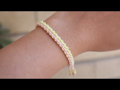 How to Make a Two Color Macrame Bracelet | Easy Step by Step Tutorial