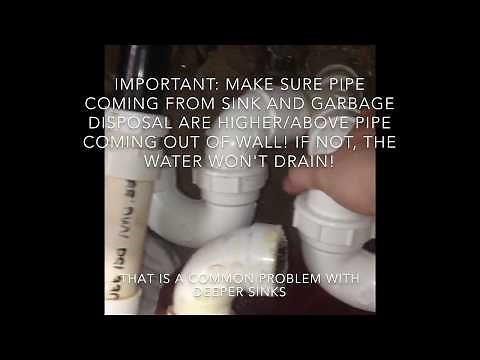 How to fit plumbing pvc for new deeper sink