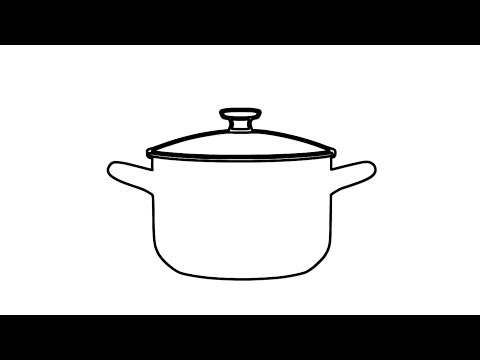 How to Draw a Cooking Pot with Lid - Easy Drawing Lesson for Starters
