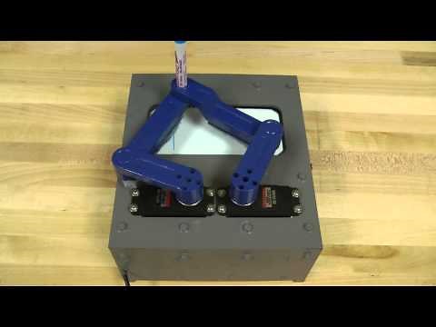 Plotclock :: "Home-made" parallel robot