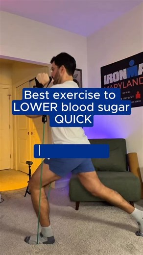 Comment BANDS to get my FREE resistance bands routine for full-body insulin sensitivity you can do at home 📩 All resistance training helps with insulin resistance. Ideally, follow a routine that hits all major muscle groups 2–3x/week for steady results. But if you’re short on time, split squats (even better with a resistance band) are a fast, reliable way to bring numbers down. Why split squats work: • Big muscles = big sugar sink. Glutes, quads, and hamstrings are your largest glucose-hungry m