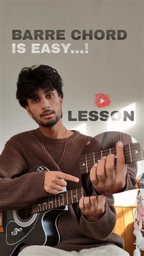 How to play barre chords 🎸 |(easy trick)
