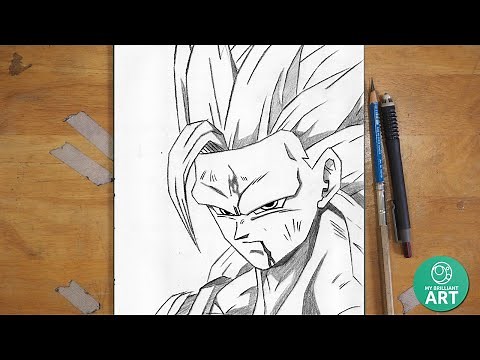 How to Draw Goku SSJ3 – Step by Step | Dragon Ball Art Tutorial 🔥