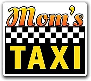 Roadtrip Humor: Hilarious Driving Decal Sticker Collection (Mom's Taxi)