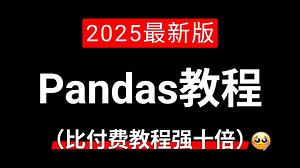 【全44集】Pandas数据分析零基础到实战教程，从浅入深（全程干货）