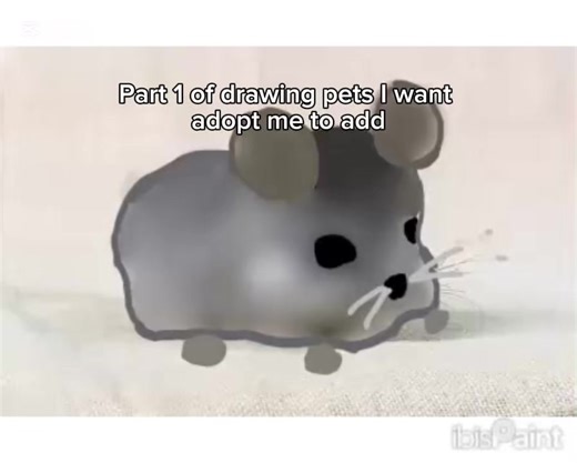 Drawing Adopt Me Pets: Chinchilla Art Process