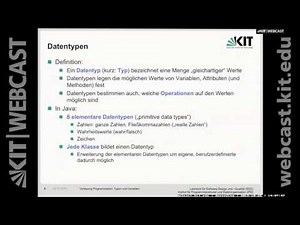 02: Typen und Variablen: Datentypen, Zuweisung, Variablen und Speicher