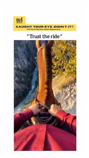 UNIVERSAL REEL HUB on Instagram: "This viral reel features a heart-stopping, first-person perspective of a rider on horseback navigating a dangerously narrow, crumbling trail along the edge of a sheer mountain precipice. The footage captures the intense vibration of the horse's gallop as it traverses loose rock and steep inclines, with a dizzying drop-off to a turquoise river winding through the canyon floor far below. The rider’s hands are shown firmly gripping the reins, emphasizing the precar