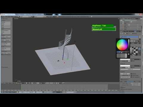 Blender 2.59 Array Spiral Staircase Modeling Tutorial