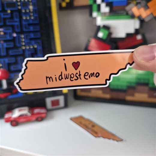 Tennessee State Outline Sticker - I Heart Midwest Emo - 3" Glossy Vinyl - Etsy