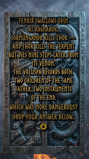 Fenrir vs Jörmungandr — The Völuspá Records Both. Which Was More Dangerous?