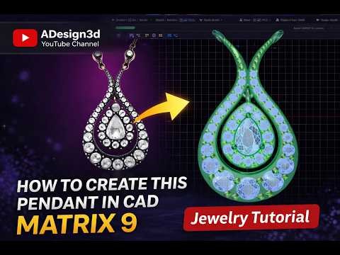 Professional Pendant Design in Matrix 9 | CAD Jewelry Tutorial