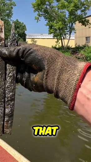 Magnet Fishing: HUGE File Found, Line Almost Snaps! 😱 #shorts