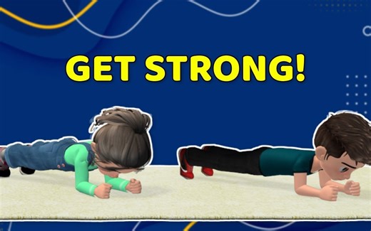 手臂 + 腿部 + 核心肌群儿童锻炼：变强壮！（ARMS + LEGS + CORE KIDS EXERCISE: GET STRONG!）