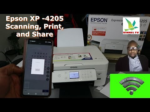 How to Scan a Document on Epson XP-4205 Wireless WIFI Printer, Print Double-Side /Any Colour & Share