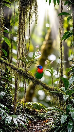 Red-necked Tanager – The Rainbow Jewel of the Rainforest #birdwatchers #BirdWatching #birds #nature #wildlife | BIRDS of the World