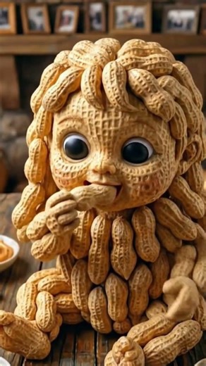 Peanut character boy eating peanut #toontoonrhyvi #instareels #viralreels #shortviral