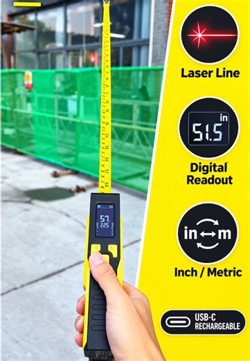 Digital Tape Measure. Take digital measurements with laser assistance. #LaserTapeMeasure #digitalmeasurement #measure #measurements #seesesuperbrandday