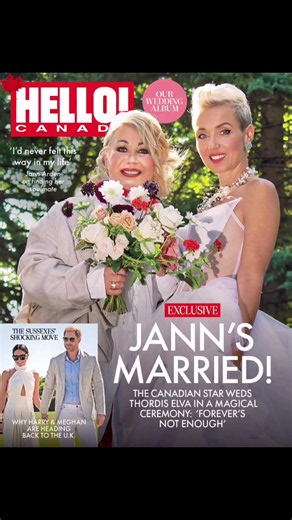 Join HELLO! Canada for an exclusive look at Canadian legend Jann Arden’s fairytale wedding to Thordis Elva ❤️ “I’d never felt this way in my life,” Jann told HELLO!, opening up about the feeling of finding her soulmate ✨ Take a look at their gorgeous wedding album in our latest issue - on newsstands and Apple News now! @JannArden 📽️: wendywilliamswatt 📸: Dan O’Donoghue