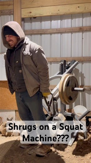 Turning a Squat Machine into a Trap Builder 🔥(Farm Gym Hacks) #functionalstrength #strengthtraining