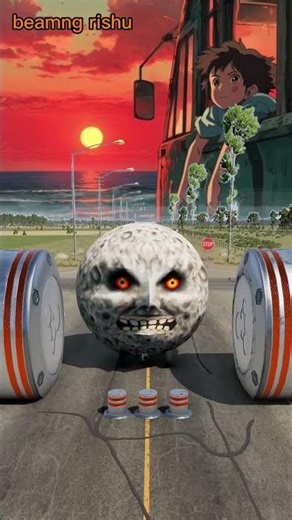 Satisfying Crush 🤯 Hydraulic Bollards ⚙️ vs Bus & Ambulance 🚑🚌 | BeamNG #viral