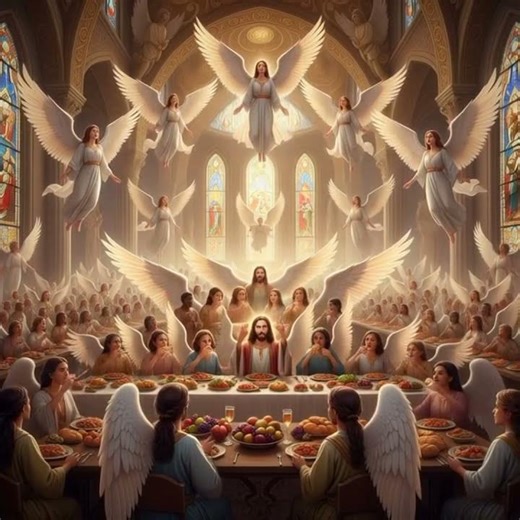The Divine Feast: Jesus and His Disciples Share a Sacred Meal